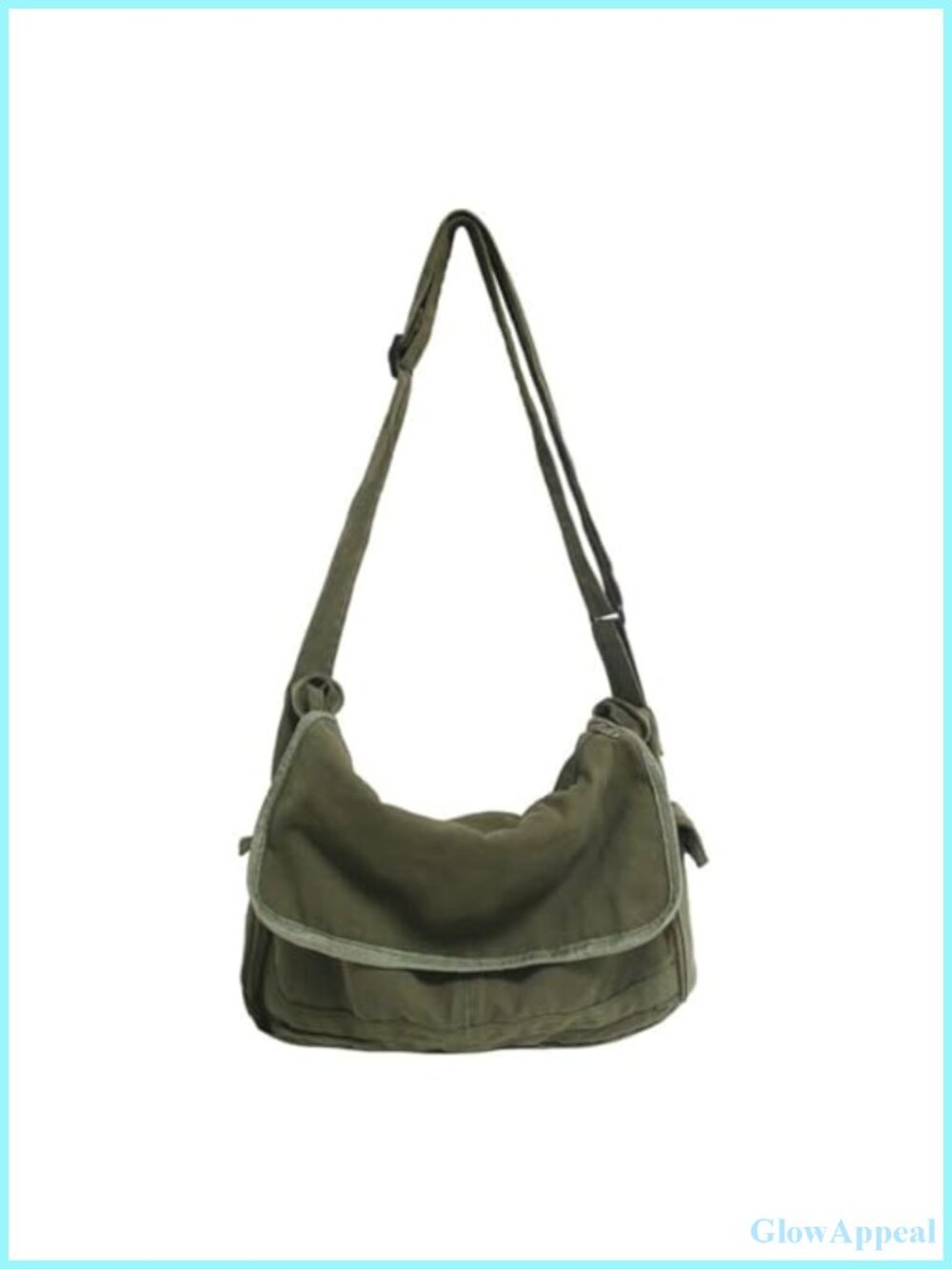 Canvas Messenger Bag Crossbody Satchel Shoulder Bag Boho Grunge